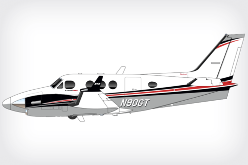 King Air C90GTx paint design