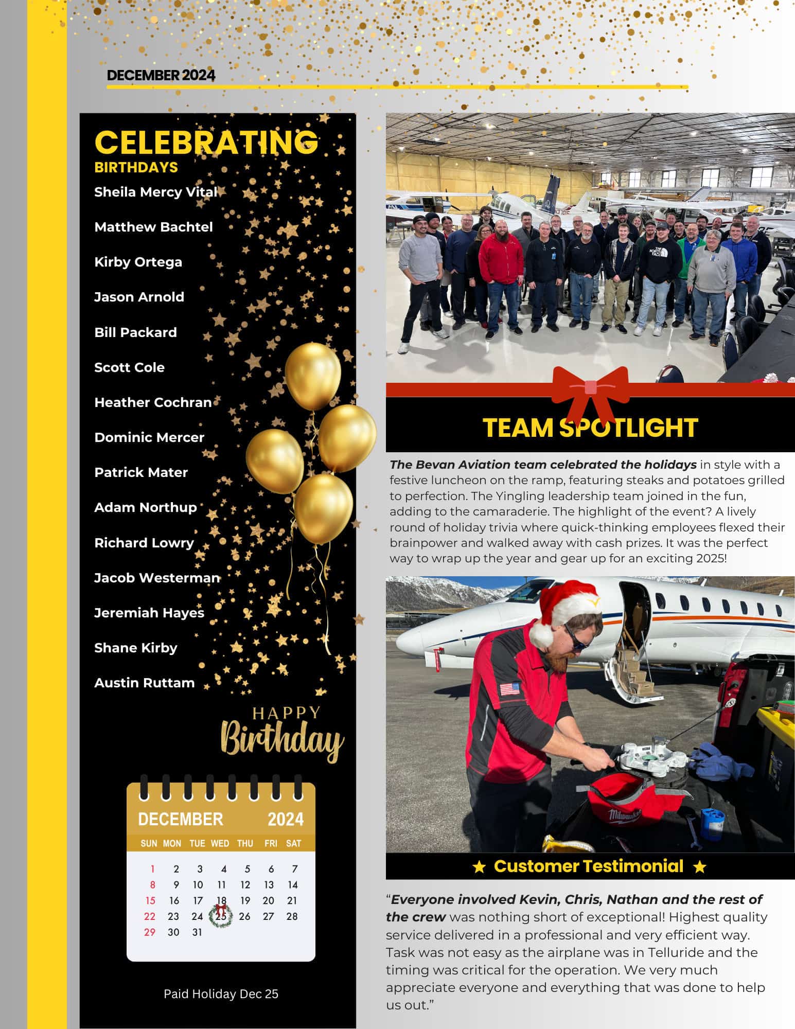 Page 2 December 2024 Newsletter